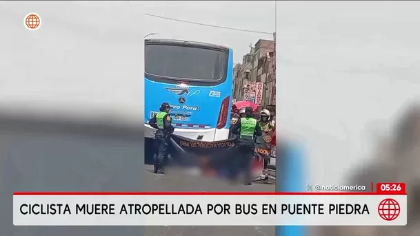 Ciclista muere tras ser atropellada en Puente Piedra. Foto: América Noticias