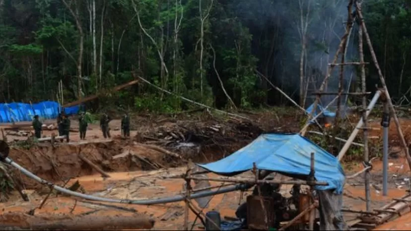 Madre de Dios: seis campamentos de minería ilegal fueron destruidos por PNP