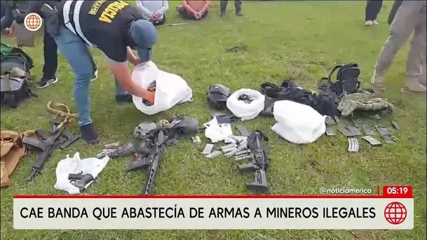 Madre de Dios: Cae banda que abastecía de armas a mineros ilegales. Foto: América Noticias