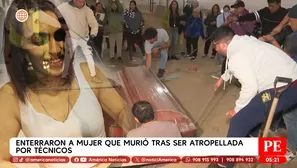 Enterraron a mujer que murió tras ser atropellada por técnicos en San Bartolo. Foto y video: América Noticias