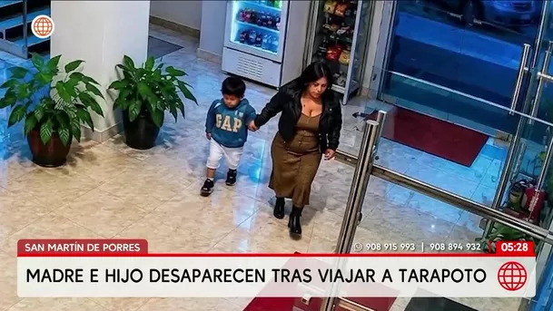 Madre e hijo desaparecen tras viajar a Tarapoto. Foto: América Noticias Madre e hijo desaparecen tras viajar a Tarapoto. Foto: América Noticias