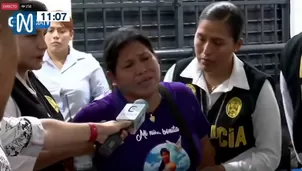 Madre de Katherine Gómez en audiencia de Sergio Tarache. Foto y video: Canal N