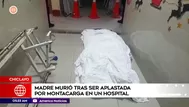 Madre murió aplastada por montacarga en hospital de Chiclayo