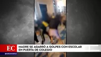  Madre se agarró a golpes con escolar en puerta de colegio