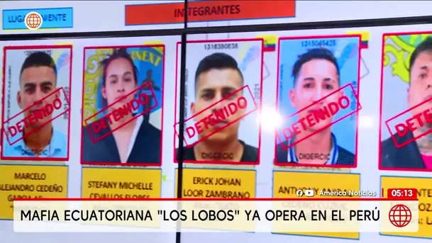 Mafia ecuatoriana Los Lobos ya opera en el Perú. Foto: América Noticias
