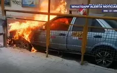 Magdalena: Auto se incendió en plena vía pública y taxista salvó de milagro - Noticias de magdalena