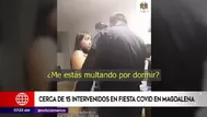 Magdalena: Cerca de 15 personas fueron intervenidas en una fiesta COVID-19