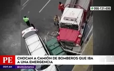 Magdalena: Chocan a camión de bomberos que iba en una emergencia - Noticias de estado-emergencia