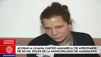 Se trata de dos cheques que cobró Liliana Castro Manarelli