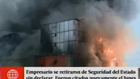 Incendio en Las Malvinas. Foto: captura de TV