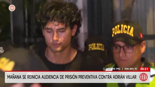 Mañana deciden prisión preventiva contra Adrián Villar. Foto: América Noticias