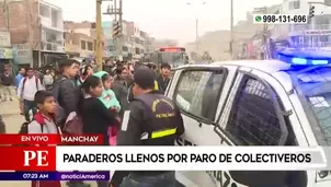 Paro de colectiveros. Foto y video: América Noticias