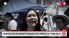 Manifestación del presunto financista del crimen de la China Polo