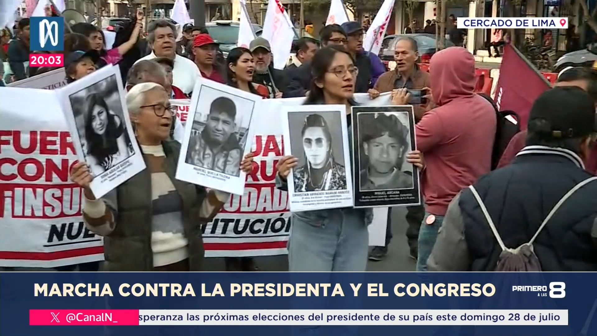 Manifestaciones contra Dina Boluarte y el Congreso de la República