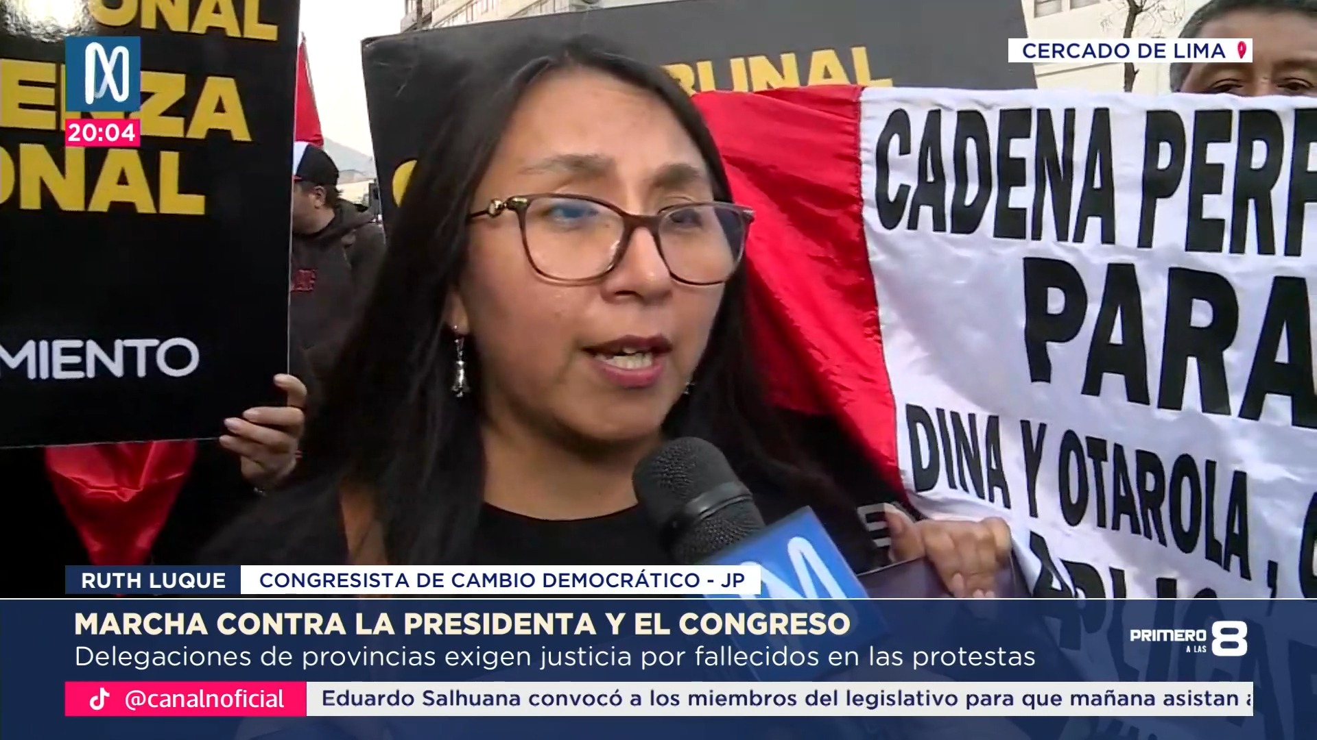 Manifestaciones contra Dina Boluarte y el Congreso de la República