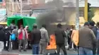 Manifestantes bloquearon la av. Ferrocarril en Huancayo