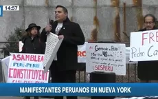 Peruanos en Nueva York protestaron por crisis en el Perú - Noticias de nueva-york