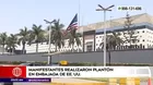 Manifestantes realizaron plantón en embajada de Estados Unidos