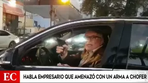 Manuel Liendo amenazó con un arma a otro conductor en San Isidro. Foto: captura de TV