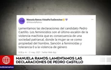Manuela Ramos: Lamentamos las declaraciones de Pedro Castillo sobre feminicidios - Noticias de yolanda-ramos-garrido