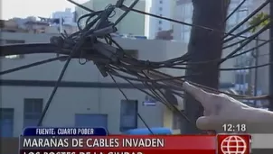   Exceso de cables atenta contra el ornato y la seguridad de Lima