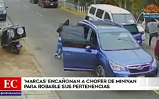 ‘Marcas’ encañonan a chofer de minivan para robarle sus pertenencias  - Noticias de minivan