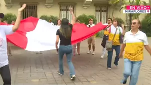 Marcha de apoyo al proyecto Legado en Miraflores. Foto y video: Canal N