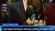 Marcha contra la corrupción: reportero de Canal N recibió pedrada