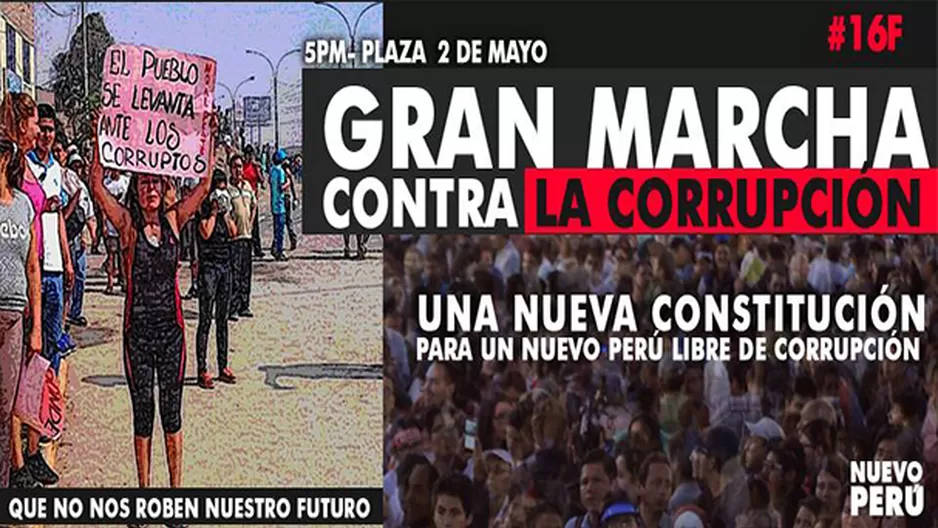 Marcha contra la corrupción. Foto: Facebook