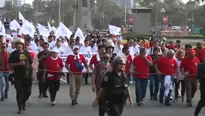 Gremios empresariales y sindicales marchan en el centro de Lima. Video: Canal N