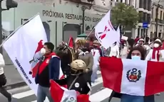 Marcha contra el Gobierno: manifestantes recorren calles del Centro de Lima - Noticias de incendio-centro-lima