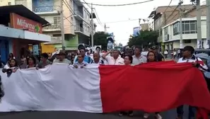 Movilización en Piura. Foto: América Noticias