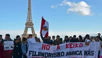 Peruanos marcharon en París, Francia / Foto: No a Keiko