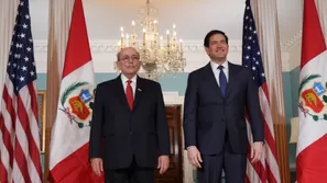 Canciller Hugo de Zela sostuvo reunión bilateral con el secretario de Estado, Marco Rubio, para avanzar en los compromisos de cooperación en seguridad. Foto: Ministerio de Relaciones Exteriores. Video: Canal N
