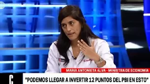 María Antonieta Alva, ministra de Economía. Video: Cuarto Poder