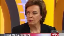 Luisa María Cuculiza, congresista de Fuerza Popular. Video: América Televisión.