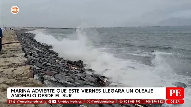 Marina advierte oleaje desde el sur este viernes en el litoral peruano. Foto: América Noticias