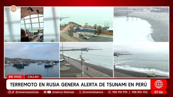 Marina alerta que olas del tsunami llegarían hasta 2.31 metros. Foto: América Noticias
