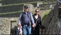 Mario Vargas Llosa en Machu Picchu. Foto: Andina