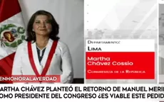 Martha Chávez planteó el retorno de Merino como presidente del Congreso, ¿Es viable su pedido? - Noticias de martha-valcarcel