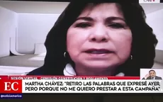 Martha Chávez retiró sus expresiones contra Vicente Zeballos - Noticias de racismo