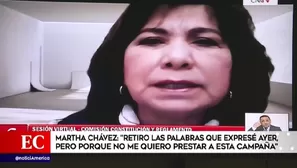 Martha Chávez, congresista de Fuerza Popular. 