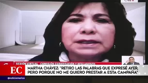 Martha Chávez, congresista de Fuerza Popular. 