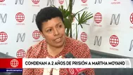 Martha Moyano es condenada a dos años de prisión por difamación agravada 