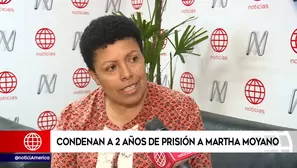 Martha Moyano recibió dos años de prisión suspendida. Foto: captura de TV