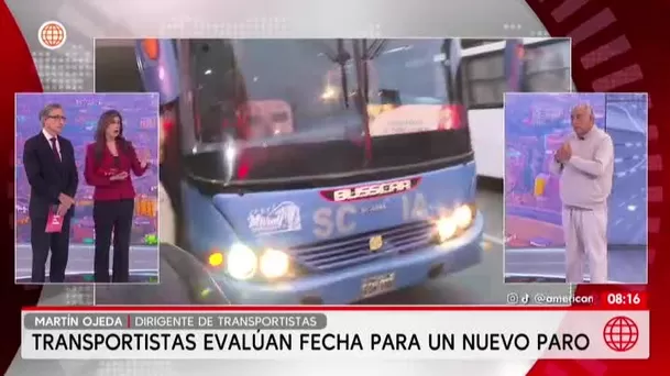 Martín Ojeda anuncia posible paro de transportistas en Lima/ América Noticias Martín Ojeda anuncia posible paro de transportistas en Lima/ América Noticias