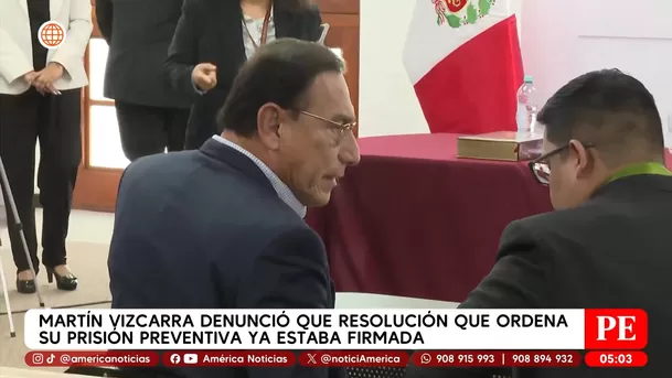 Martín Vizcarra denuncia pacto mafioso antes de ser detenido. Foto: América Noticias