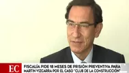 Club de la Construcción: Fiscalía pide 18 meses de prisión preventiva para Martín Vizcarra
