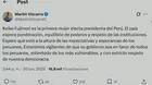 ¿Qué publicó Martín Vizcarra sobre el triunfo de Keiko Fujimori?