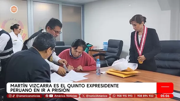 Martín Vizcarra es el quinto expresidente en ir a prisión. Foto: América Noticias
